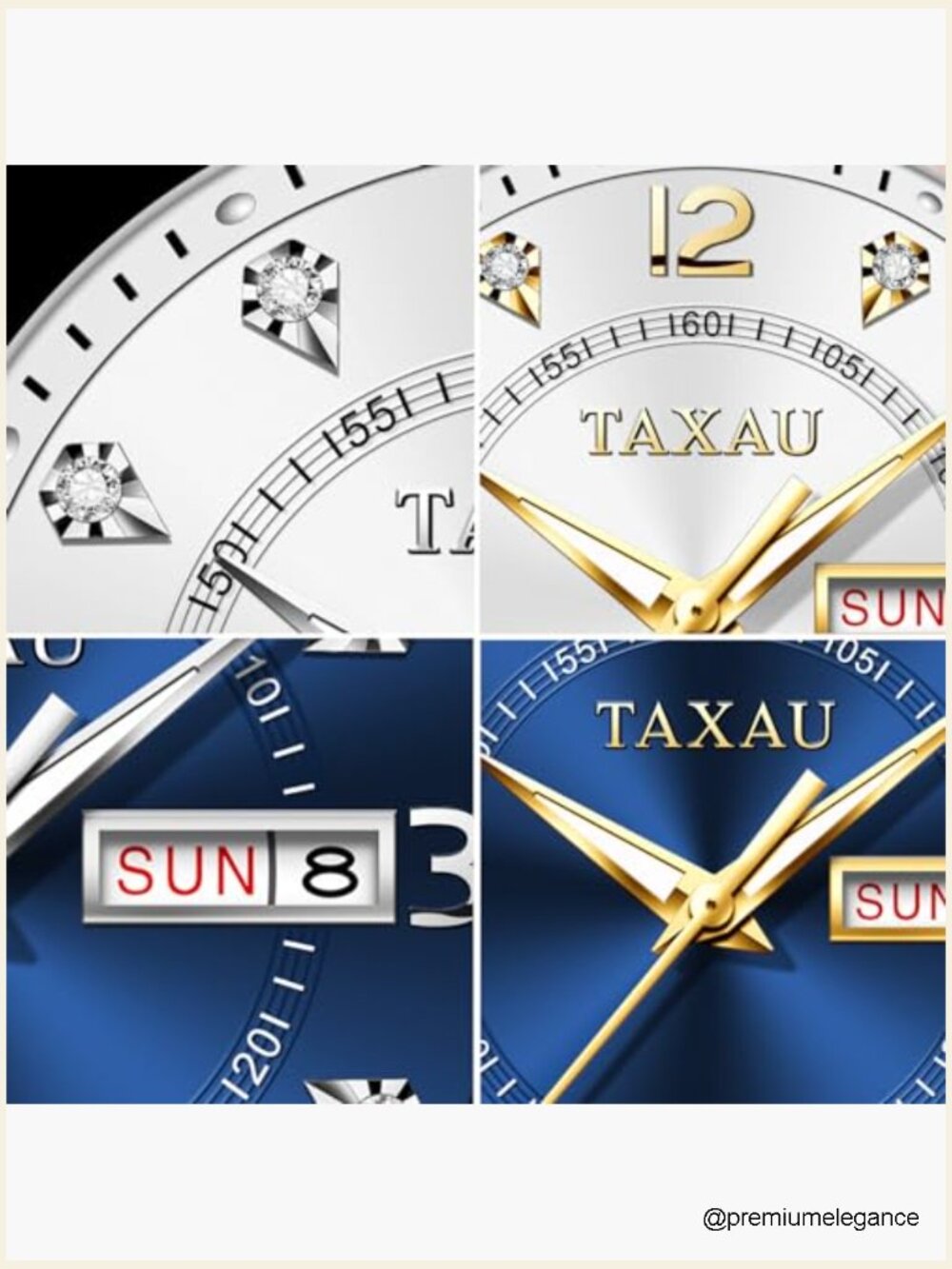 Gold Silver Two Tone Women Stainless Steel Watch Dress Quartz Day Date Water - Picture 4 of 7